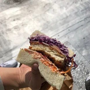 Chicken katsu sandwich