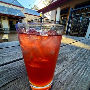 Well vodka with cranberry and pineapple