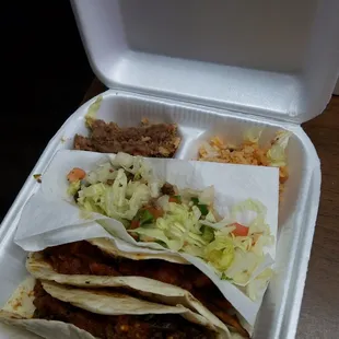 Left overs from lunch... basically a full portion...