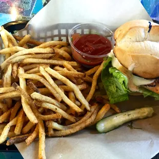 Sonoran Chicken Sandwich with Fries and Catsup