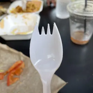 Here are the only kind of forks they offer.  Try eating fries with these.  You&apos;ll have a hell of a time.