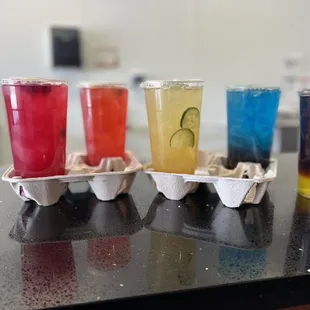 (Lit teas for hydration) Berry,kiwi,lime cucumber, Superman,grape.