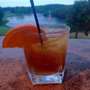 THE NEW OLD FASHION Knob Creek Bourbon Whiskey ,Solemo Blood Orange Liqueur,Raw Sugar,Bitters,Club Soda