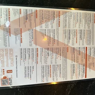 Food menu