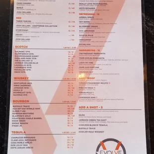 Menu as of 21 February 2025