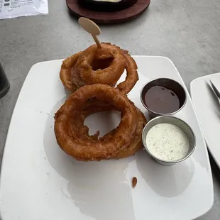 Onion rings (maybe we ate a few before the photo)