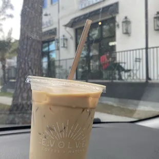 My subpar iced egg nog latte