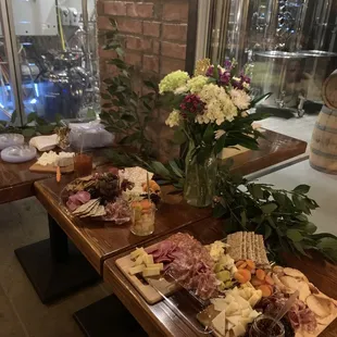 a variety of food on a table
