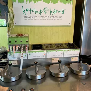 Oct 21 - Love their ketchup station. Well labeled with no added sugar and cool options. Love the chipotle.