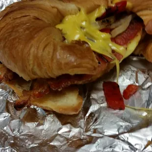 Loaded breakfast croissant... delicious!!!