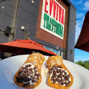 two desserts on a plate
