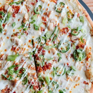Chicken Bacon Ranch Pizza