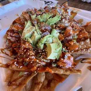 Sisig Poke Nachos