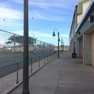 Outside b-ball courts