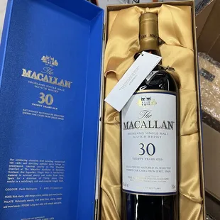 a bottle of macallan 30 years old