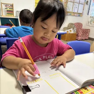 oh yes, she is 3 and writing!