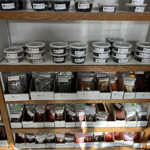 shelves of seeding and seeding products