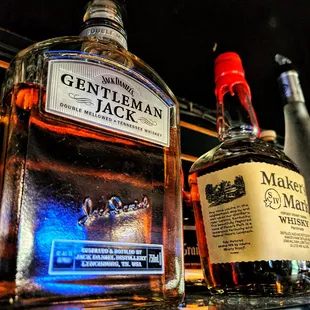 two bottles of whiskey