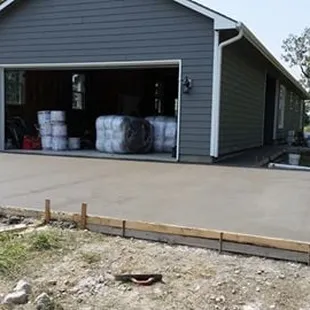 Concrete driveway