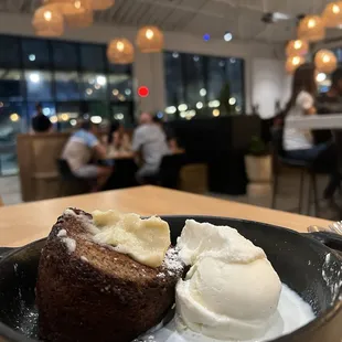 Fried Banana bread dessert!