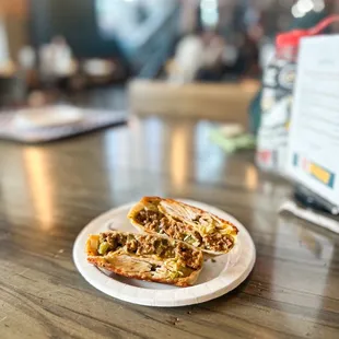 a plate of food on a table