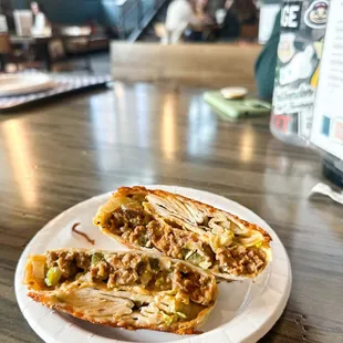 a plate of food on a table