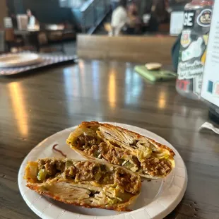 a plate of food on a table