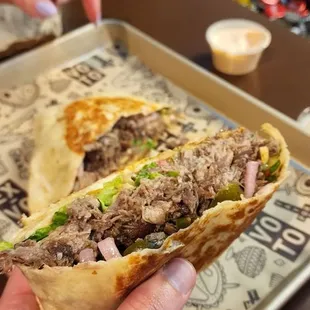 Short rib barbacoa crunchwrap