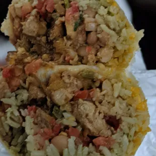 Chicken and Plantain Burrito