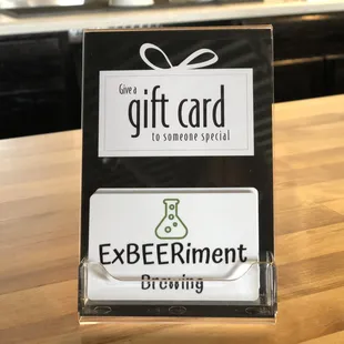 Gift cards available $10 and up