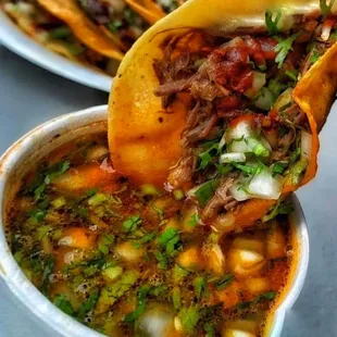 Birria Tacos and deeping sauce