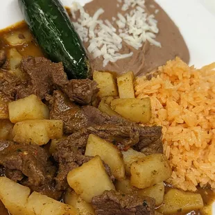Bistec con Papas