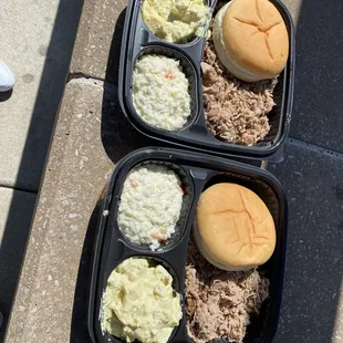 Both of our plates with ZERO baked beans:(