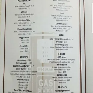 LUNCH AND DINNER MENU