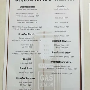 BREAKFAST MENU