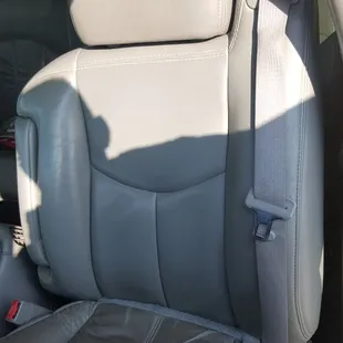 Reapohlstered front seats in 2001 Chevy Silverado.