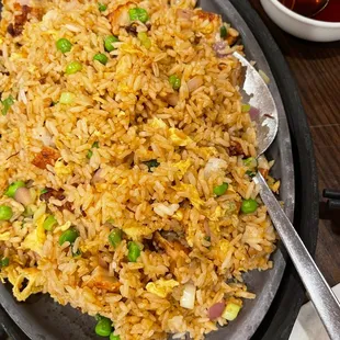 a plate of fried rice