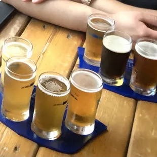 a flight of beers