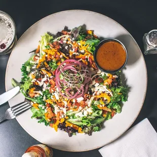 a salad on a plate