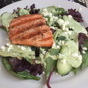 Salmon Salad with Green Goddess Dressing - was good!