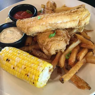 Minnesota Walleye and freshly cut fries from scratch. The best.