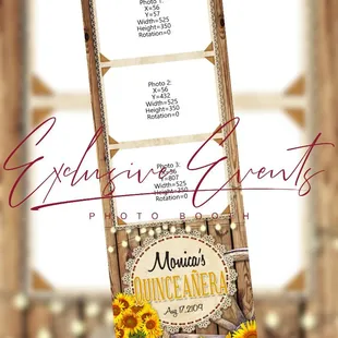 Rustic Sunflowers Photo Booth Strip