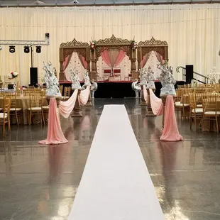 Craneway Richmond CA Indian Wedding setup