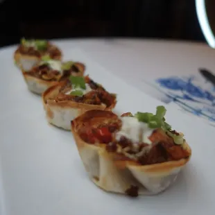 a plate of appetizers