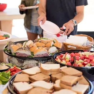 Beautiful spread for my daughter&apos;s birthday party... they even did PB&amp;J for the littles :)