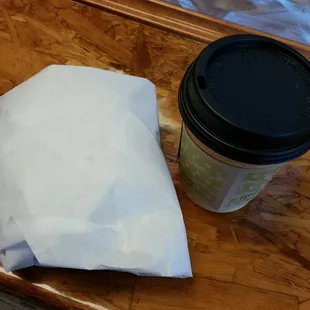 Sandwich and coffee to go