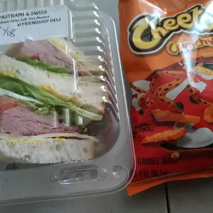 One box and a bag of chips. The owner did mention she would do a custom sandwich if you wanted one.