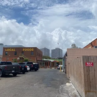 Entrance from the rear parking lot off Water Street