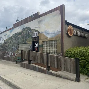 a mural on the side of a building