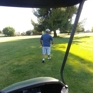 Hubby enjoying his golf time